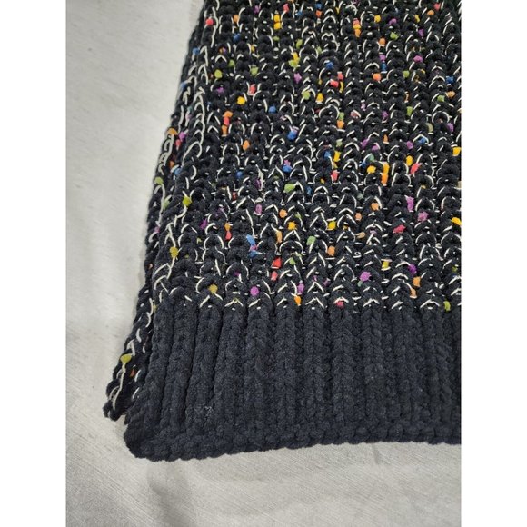 CC Exclusive Womens Wrap Shawl Scarf Long Black Multicolored Soft - Picture 3 of 9